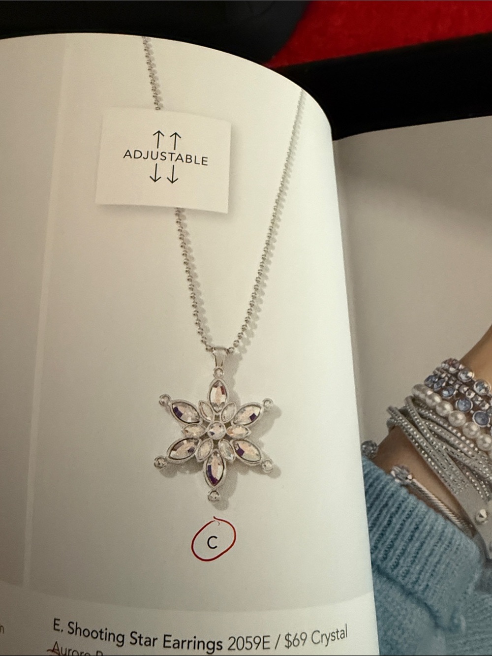 Touchstone crystal snowed in pendant